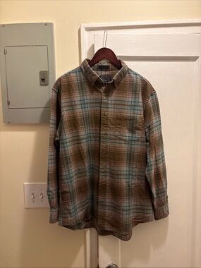 Men's Pendleton Plaid Flannel Button-Up Shirt size XL